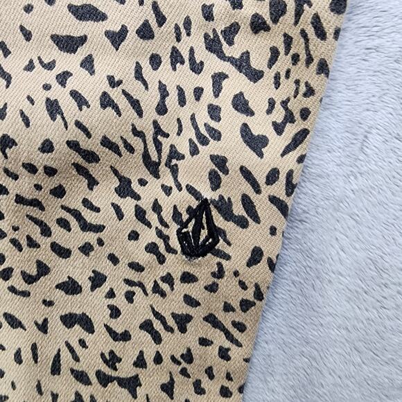 Volcom Jeans Womens 26 Tan Animal Print Liberator High Rise Ankle Stretch Denim - Picture 5 of 14